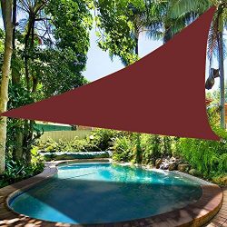 Belle Dura Brick Red 12′ x 12′ x 12′ Triangle Sun Shade Sails UV Block for She ...