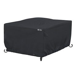 Classic Accessories 55-557-010401-00 Square Fire Table Cover, Black