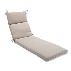 Pillow Perfect Indoor/Outdoor Beige Solid Chaise Lounge Cushion