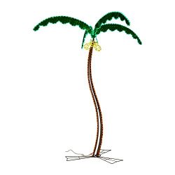 Green LongLife Decorative LED Palm Tree (7 Feet, Palm Tree With Coconuts)