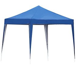 S&Cortile Outdoor 10’ x 10’ Easy Pop Up Canopy Tent Portable Shade Instant Folding with Carr ...