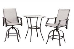 Backyard Classics Northcliffe 3-Piece Outdoor Sling Balcony Set