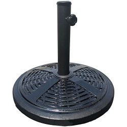 Elite Shade Round Umbrella Base Stand Market Patio Outdoor Heavy Duty Umbrella Holder (Black-Vine)