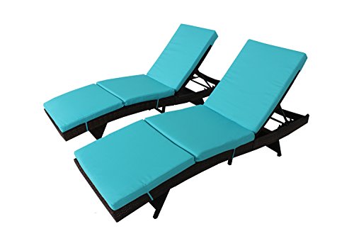 Outdoor Patio Brown Rattan Wicker Adjustable Cushioned ...