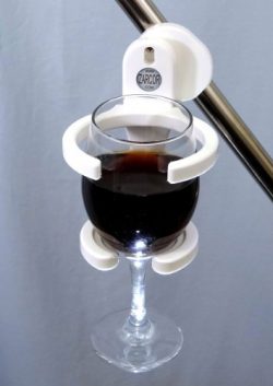 Wine glass holder is also a coffee cup holder, water bottle holder and beverage holder. The univ ...