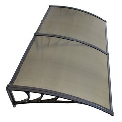 ZENY 40″x 80″ Window Awning DIY Overhead Door Canopy Decorator Patio Cover (Brown/Bl ...