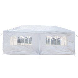 Mefeir 10’x20’ Outdoor Canopy party wedding Tent with 6 Removable Sidewalls,Upgraded Thick Tube  ...