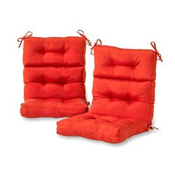 Greendale Home Fashions Outdoor High Back Chair Cushion (set of 2), Salsa