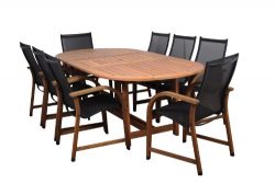 Amazonia Bahamas 9-Piece Eucalyptus Oval Dining Set