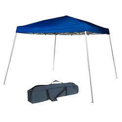 Abba Patio 10 x 10-Feet Slant Leg Instant Easy Pop Up Folding Canopy with Carry Bag, Blue