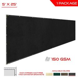 The Patio Shop Privacy Fence Screen 5′ x 25′ Commercial Outdoor Shade Windscreen Mes ...