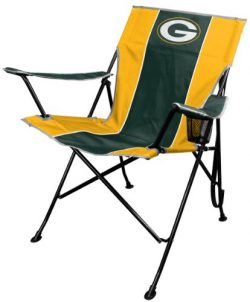 NFL Portable Folding Tailgate Chair with Cup Holder and Carrying Case