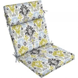 Outdoor Patio Dining Chair Cushion Filled with 100% Superior Polyester with 4 Sets of Ties (Aqua ...