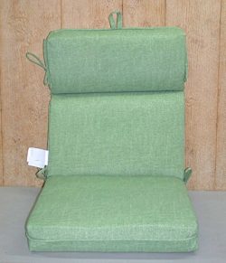 (4) Outdoor Patio Hi-Back Chair Cushions ~ Kiwi Texture Green ~ 21 x 44 x 4NEW SHIPPING INCLUDED