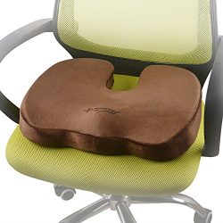 Warmtaste Memory Foam U-shaped Seat Cushion for Coccyx Orthopedic Back Pain and Sciatica Relief/ ...