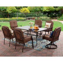 Mainstays Wentworth 7-Piece Patio Dining Set, Seats 6