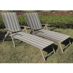 Mainstays Fair Park Sling Folding Lounge Chairs, Set of 2, Multiple Colors (Solid Stripe)