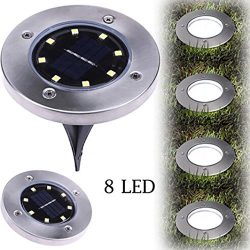 LiPingSolar Ground Lights Outdoor, Wireless Solar Security Night Light Dusk to Dawn Solar Powere ...