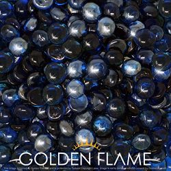 Golden Flame 10-Pound Fire Glass “Fire-Drops” 1/2-Inch Deep Pacific Blue Reflective