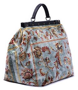 Carpet Bag SAC-VOYAGE Pergola Silver – Magical Mary Poppins Vintage-Style Carpet Bag with  ...