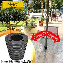 MYARD Umbrella Cone Wedge for Patio Table Hole Opening 1.8 to 2.4 Inch, Umbrella Pole Diameter 1 ...