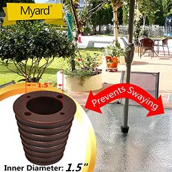 MYARD Umbrella Cone Wedge for Patio Table Hole Opening 1.8 to 2.4 Inch, Umbrella Pole Diameter 1 ...