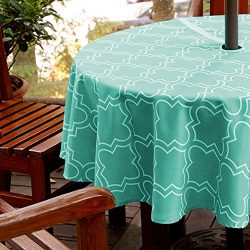 ColorBird Elegant Moroccan Outdoor Tablecloth Waterproof Spillproof Polyester Fabric Table Cover ...