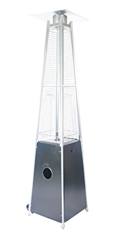 LEGACY HEATING Quartz Glass Tube Patio Flame Heater, Hammered Black powder coated finish