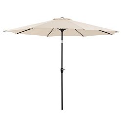 SONGMICS 9 ft Heavy Duty UPF50+ Patio Umbrella, 8 Ribs Outdoor Table Umbrella, Sun Shade Canopy  ...