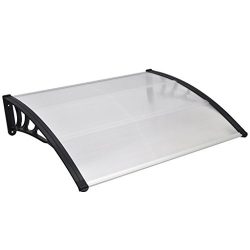 Festnight 47″ x 39″ Door Window Awning Canopy Porch Outdoor Patio Polycarbonate Sun  ...