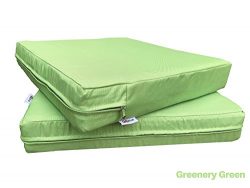 QQbed Outdoor Patio Deep Seat Memory Foam (Seat and Back) Cushion Set With Waterproof Internal C ...