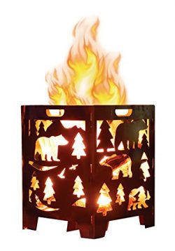 GreatCircleUSA Incinerator Burn Cage Fire Pit Stove box for Patio Camping Outdoor Backyard Bonfi ...