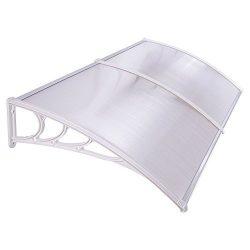 Yescom 78-3/4x 39-3/8 Outdoor Clear Door Window Awning Canopy Hollow Polycarbonate Patio Cover R ...