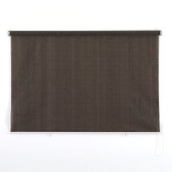 PHI VILLA Outdoor Patio Sun Shade Roller Shade 6ft by 6ft Coffee