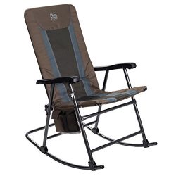 Timber Ridge Smooth Glide Lightweight Padded Folding Rocking Chair for Indoor and Outdoor suppor ...