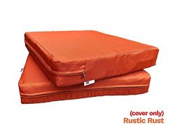 QQbed Outdoor Patio Deep Seat Memory Foam (Seat and Back) Cushion Set With Waterproof Internal C ...