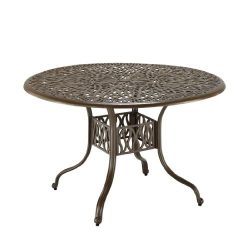 Home Styles 5559-32 Floral Blossom Taupe 48-Inch Dining Table