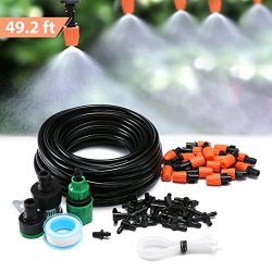 KINGSO Patio Spray Misters Watering System Kits Accessories for Outdoor Garden Greenhouse Nozzle ...