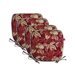 PacifiCasual Indoor/Outdoor All Weather Chair Pads Seat Cushions Garden Patio Home Chair Cushion ...