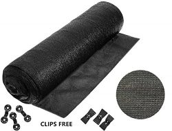 90% 6ft X 10ft Heavy Duty BIack Sunblock Shade Cloth -Cut Edge with Free clips for Plant Cover G ...