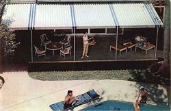 Vintage Advertising Postcard: Flexalum Aluminum Patio Awning Advertising