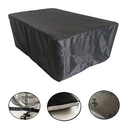 Moinco Patio Outdoor Protective Sofa Cover Garden Furniture Cover All Weather Drawstring-Small Black