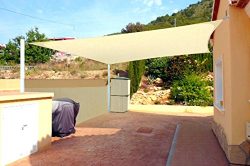 Shade&Beyond Square Sun Shade Sail 20′ x 20′ Sand Color UV Block for Outdoor Fac ...