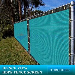 Ifenceview 6’x3′ to 6’x50′ Turquoise (Green) Shade Cloth/Fence Privacy S ...