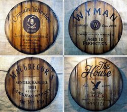 Personalized Round Table Top, 24″ D | Hand-painted, Custom theme on antique look wood | In ...