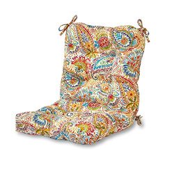 Greendale Home Fashions Outdoor Seat/Back Chair Cushion in Painted Paisley, Jamboree