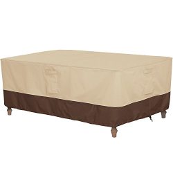 Vailge Veranda Rectangular/Oval Patio Table Cover, Heavy Duty and Waterproof Outdoor Lawn Patio  ...