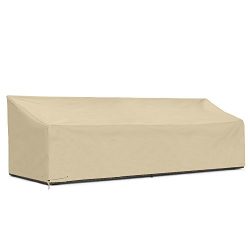 SunPatio Outdoor Sofa Cover, Patio Veranda Bench Cover 110″ L x 33″ W x 32″/22 ...