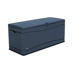 Lifetime 60298 Heavy Duty Outdoor Storage Deck Box, 130 Gallon, Gray