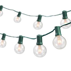 TaoTronics Globe String Lights with 25 G40 Bulbs, Connectable Outdoor Garden Party Bistro Market ...